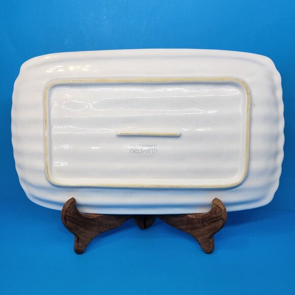 Neuwirth Portugal White Ceramic 12 1/2" X 7 1/2" Asparagus  Serving Dish VGC - Picture 4 of 9